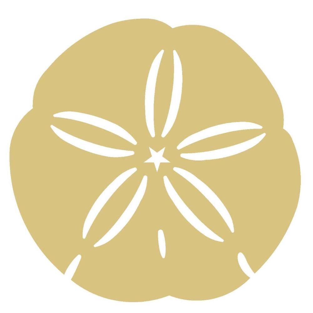Basic Shape Sand Dollar MDF Cutout Star Pattern - Unfinished For DIY
