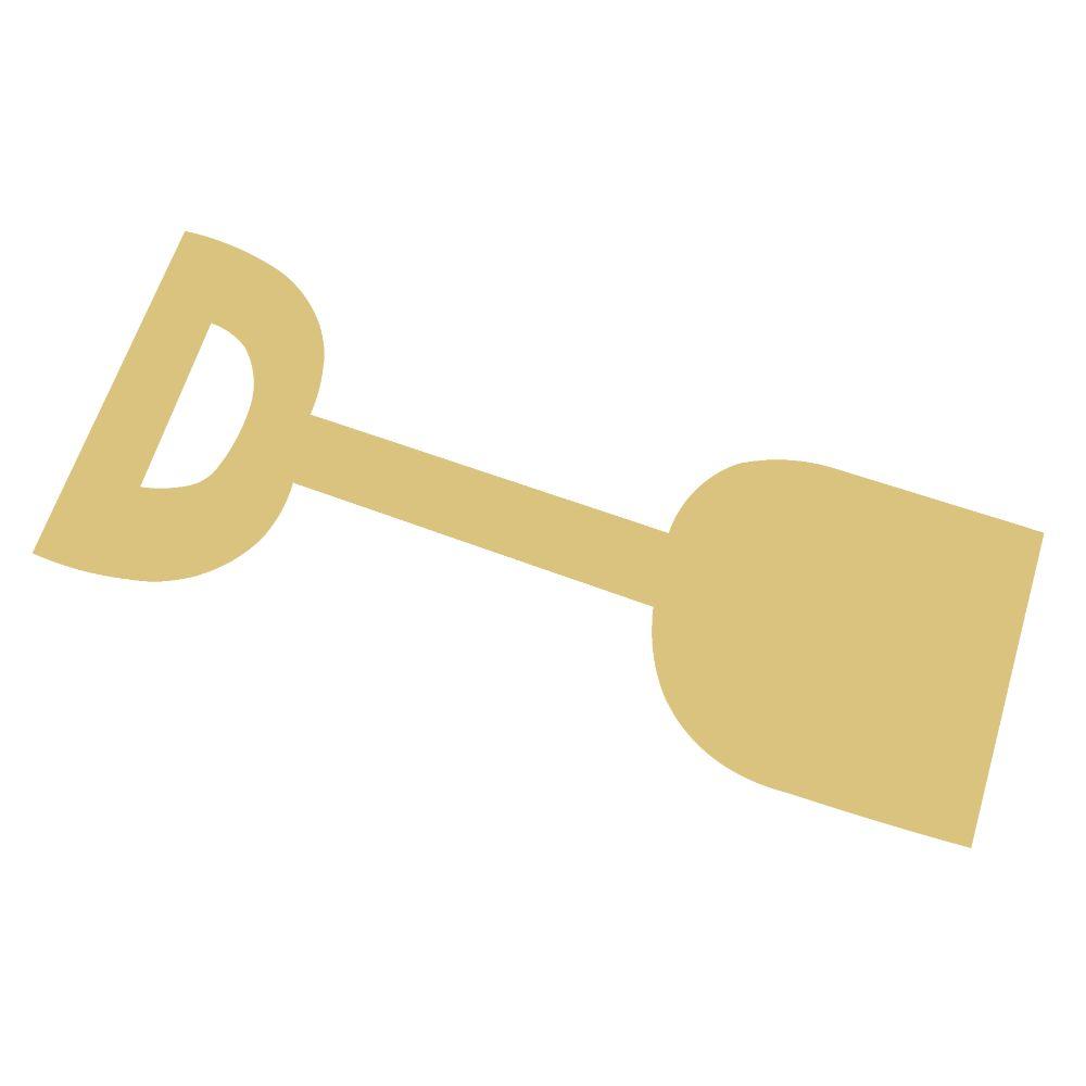 Basic Shape Sand Shovel MDF Cutout Silhouette - Unfinished For DIY