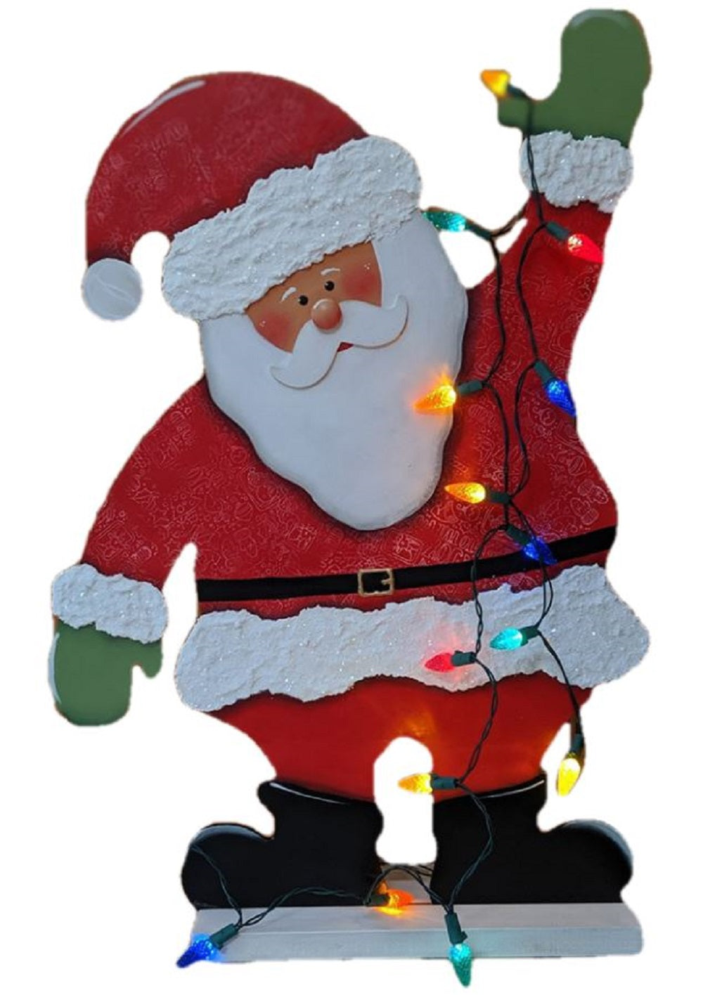 Basic Shape Santa MDF Cutout Holiday Silhouette - Unfinished For DIY