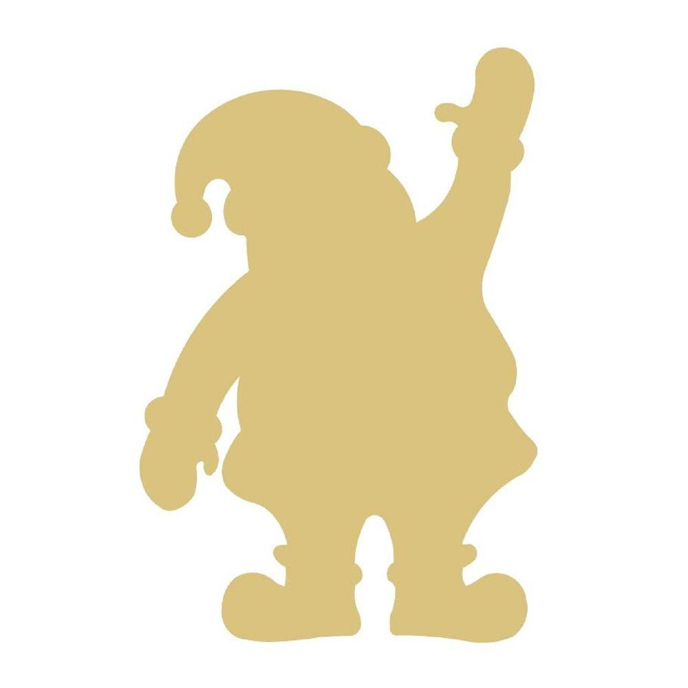 Basic Shape Santa MDF Cutout Holiday Silhouette - Unfinished For DIY
