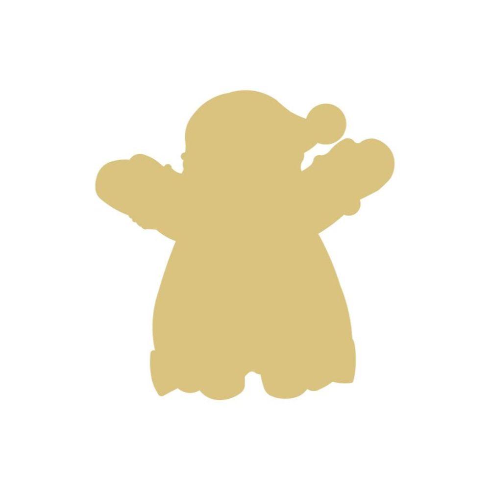 Basic Shape Santa MDF Cutout Holiday Figure - Unfinished For DIY