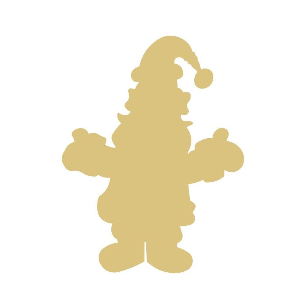 Basic Shape Santa MDF Cutout Winter Decor - Unfinished For DIY