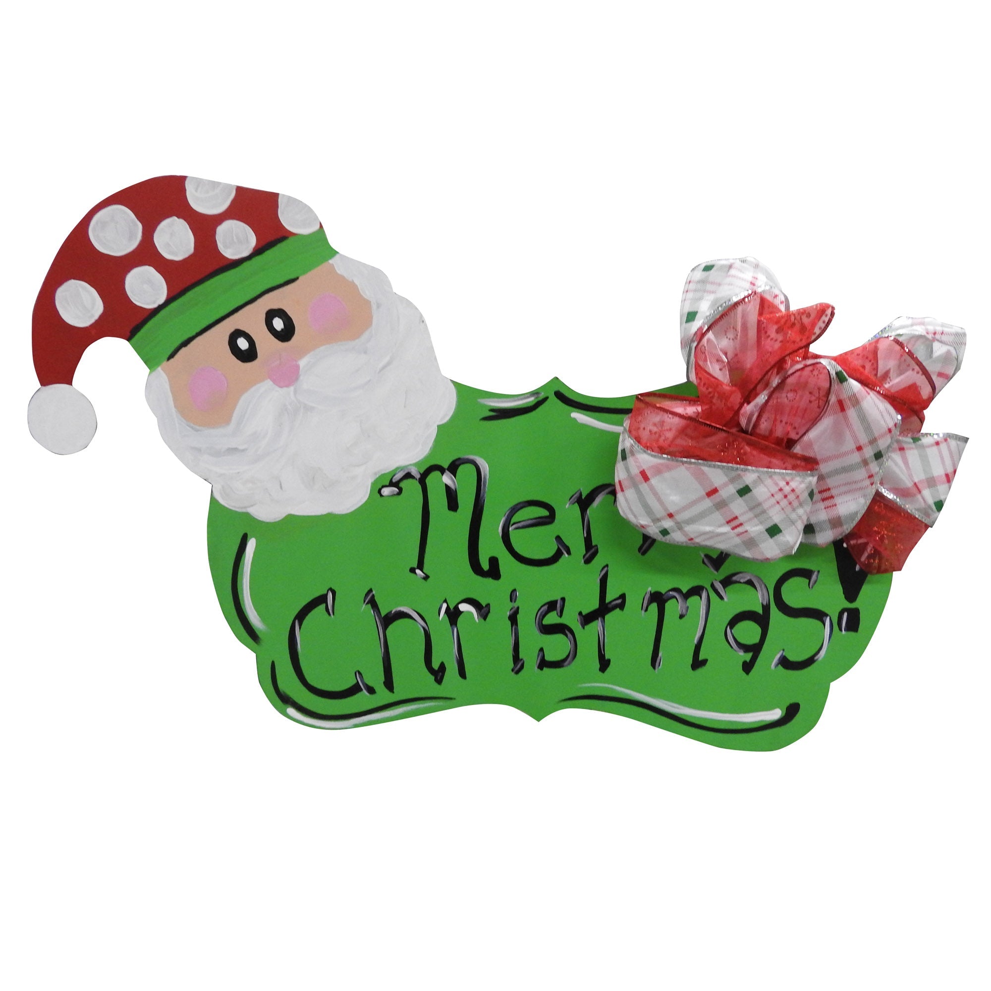 Basic Shape Santa MDF Cutout Christmas Decor Style 1 - Unfinished For DIY