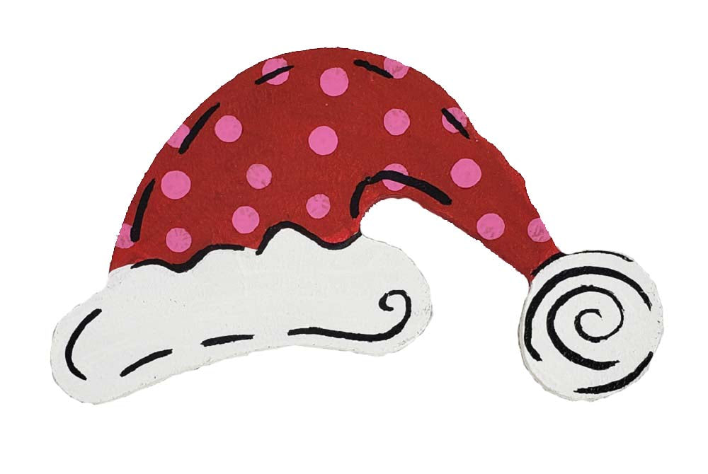 Design By Line Santa Hat MDF Cutout Santa Hat Silhouette - Unfinished For DIY