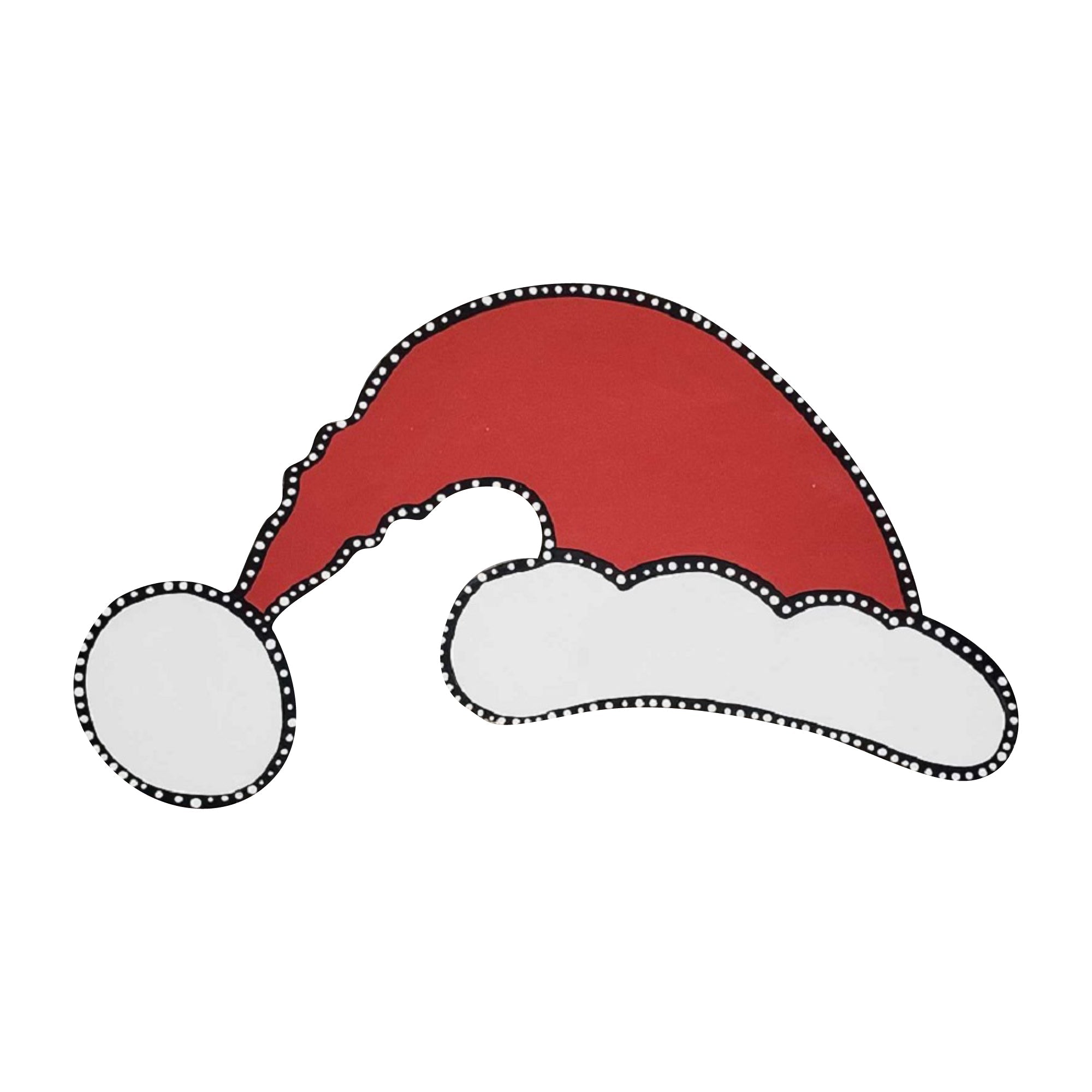 Basic Shape Santa Hat MDF Cutout Christmas Silhouette - Unfinished For DIY
