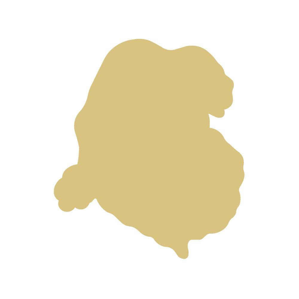 Basic Shape Santa Head MDF Cutout Santa Silhouette Style 2 - Unfinished For DIY