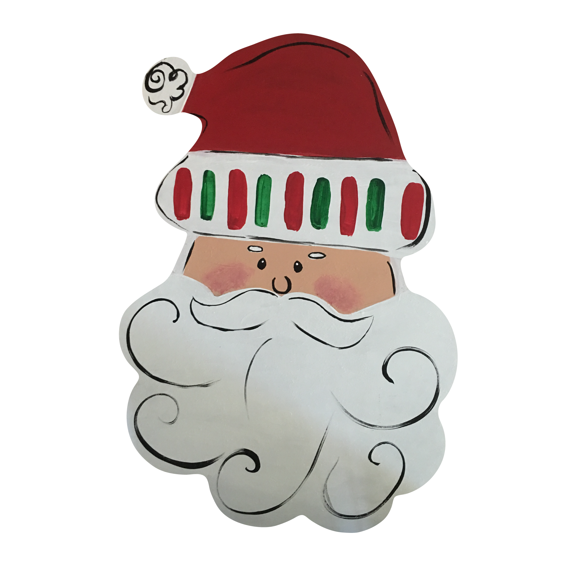 Basic Shape Santa Head MDF Cutout Silhouette - Unfinished For DIY