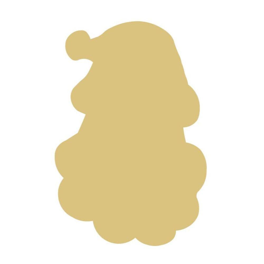 Basic Shape Santa Head MDF Cutout Silhouette - Unfinished For DIY