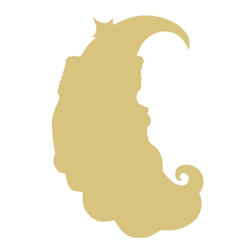Basic Shape Santa Head MDF Cutout Santa Silhouette Style 5 - Unfinished For DIY