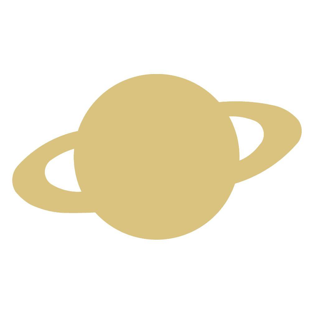 Basic Shape Saturn MDF Cutout Ringed Planet Silhouette - Unfinished For DIY