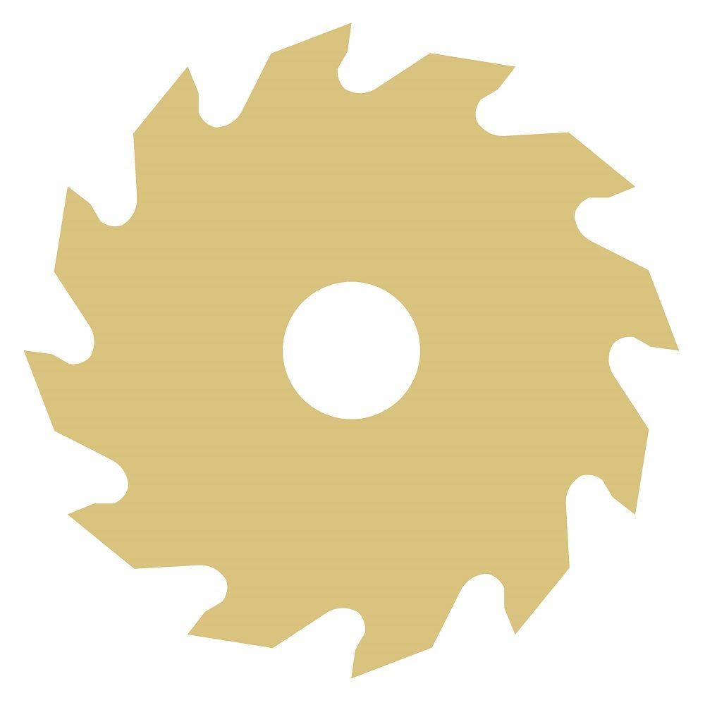 Basic Shape Circular Saw Blade MDF Cutout Silhouette - Unfinished For DIY