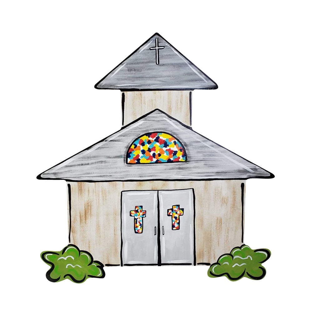 Basic Shape House MDF Cutout House Silhouette Style 3 - Unfinished For DIY