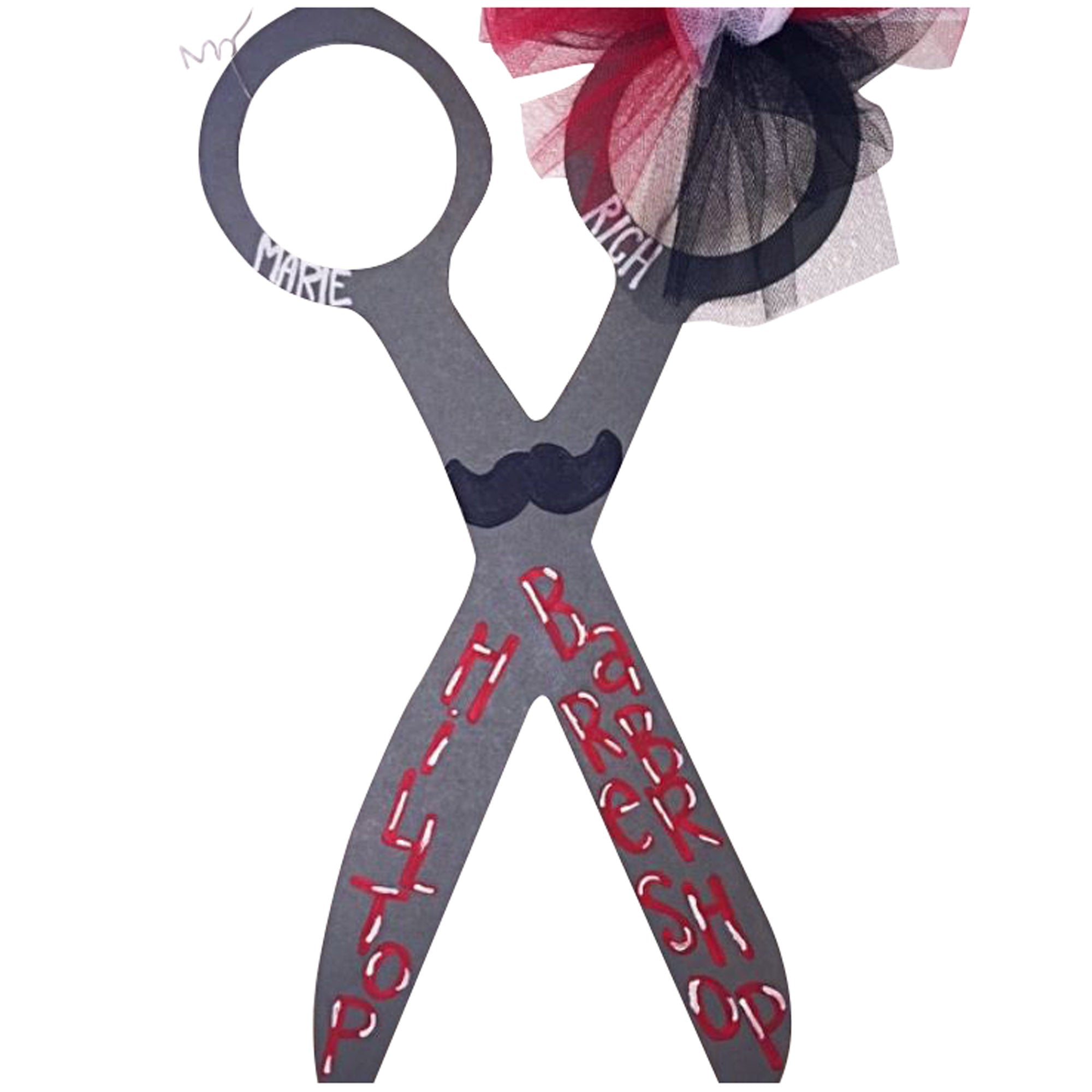 Basic Shape Scissors MDF Cutout Silhouette - Unfinished For DIY