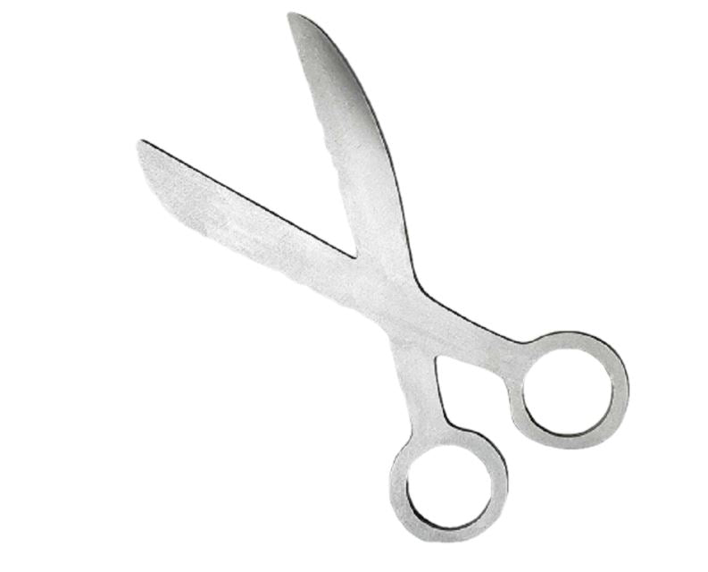 Basic Shape Scissors MDF Cutout Silhouette - Unfinished For DIY