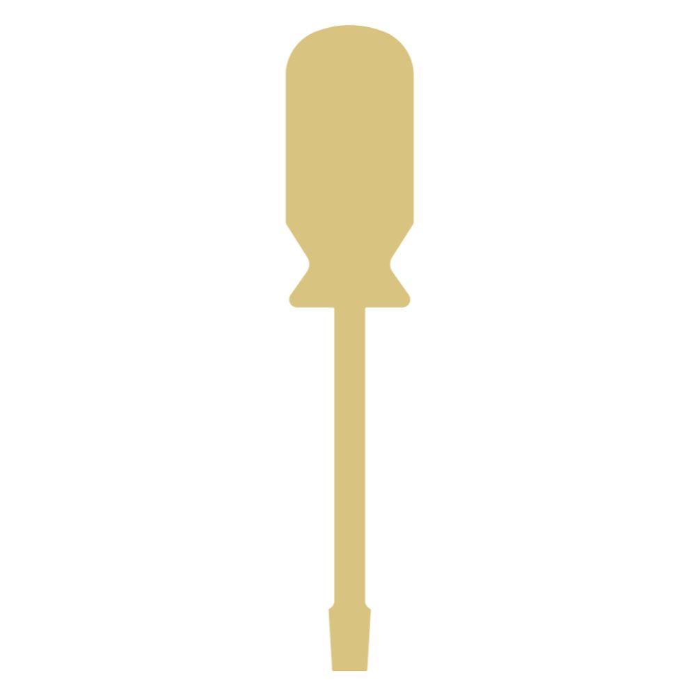 Basic Shape Screw Driver MDF Cutout Silhouette - Unfinished For DIY