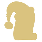 Basic Shape Scroll MDF Cutout Santa Hat - Unfinished For DIY