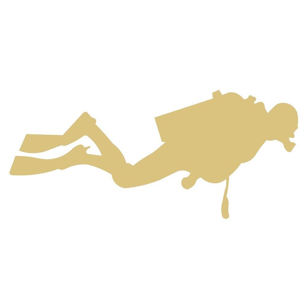 Basic Shape Diver MDF Cutout Silhouette - Unfinished For DIY