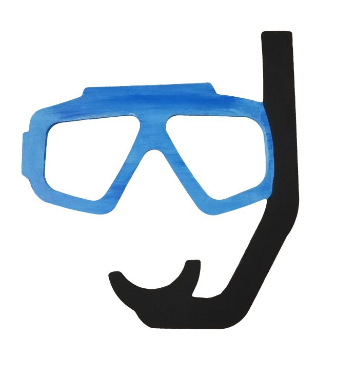 Basic Shape Snorkel Mask MDF Cutout Silhouette - Unfinished For DIY