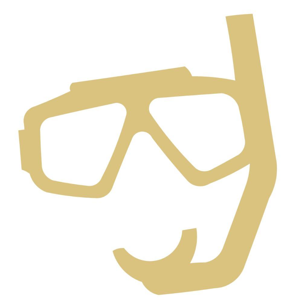 Basic Shape Snorkel Mask MDF Cutout Silhouette - Unfinished For DIY