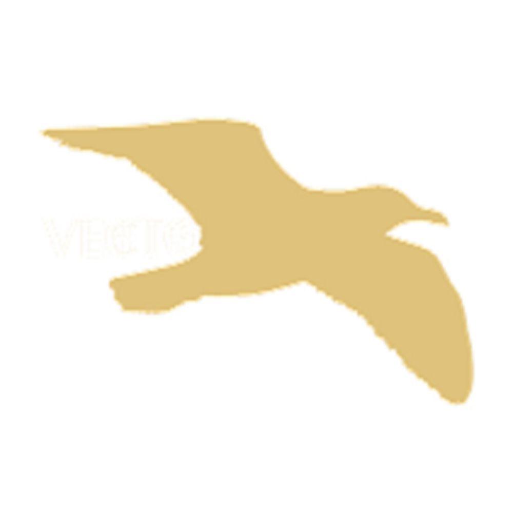 Basic Shape Seagull MDF Cutout Flying Silhouette - Unfinished For DIY