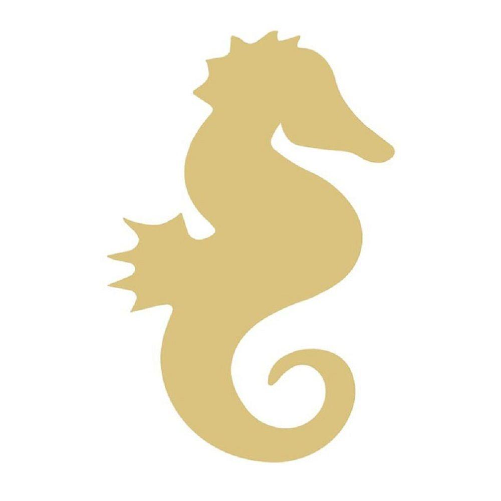Basic Shape Seahorse MDF Cutout Silhouette - Unfinished For DIY