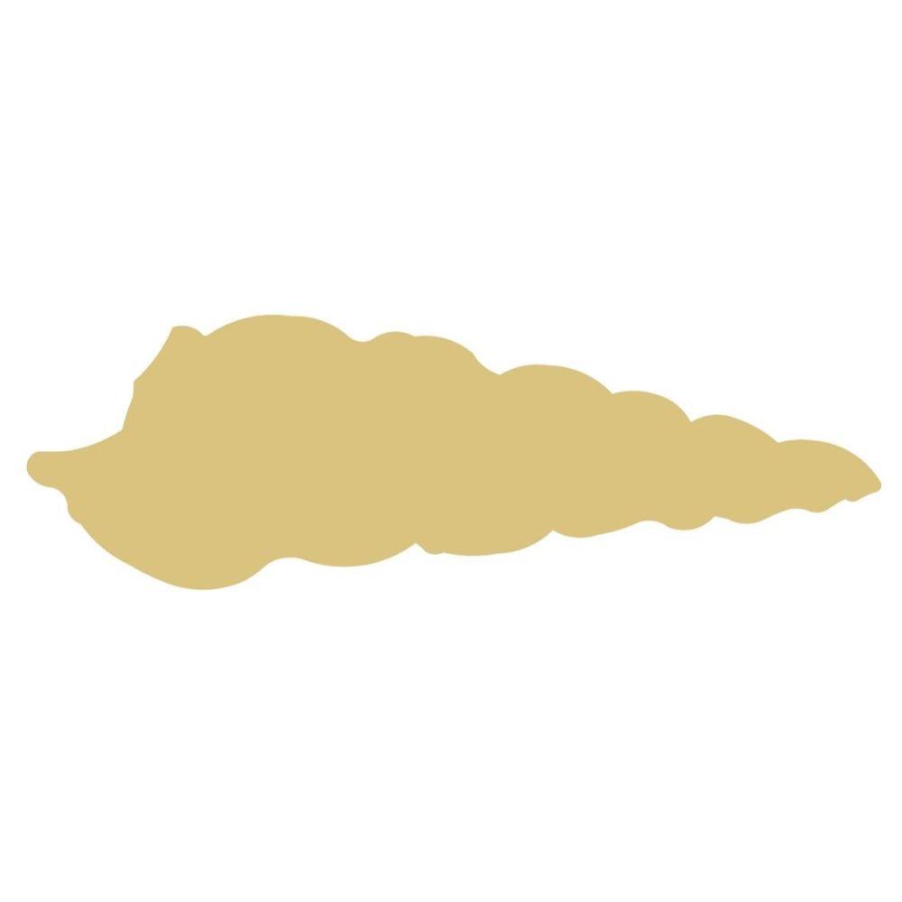 Basic Shape Seashell MDF Cutout Auger Silhouette - Unfinished For DIY