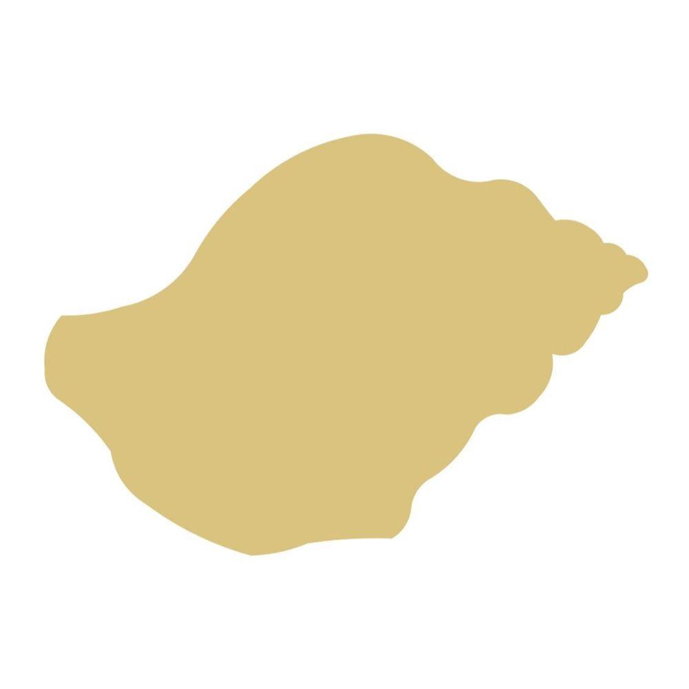 Basic Shape Seashell MDF Cutout Whelk Silhouette - Unfinished For DIY