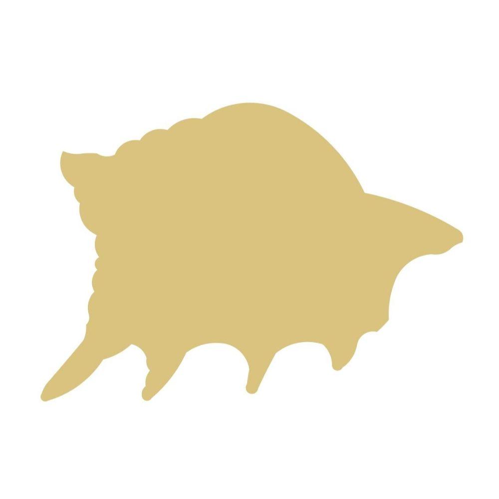 Basic Shape Seashell MDF Cutout Fan Shell Silhouette - Unfinished For DIY