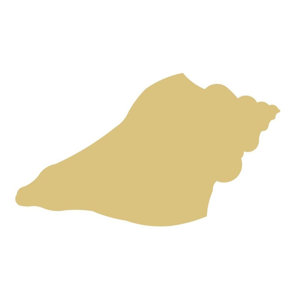 Basic Shape Seashell MDF Cutout Olive Shell Silhouette - Unfinished For DIY