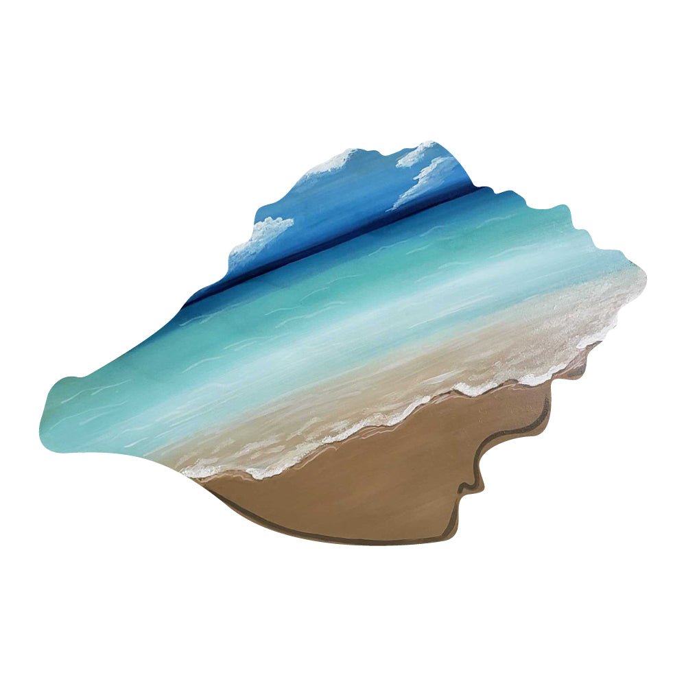 Basic Shape Seashell MDF Cutout Turritella Silhouette - Unfinished For DIY