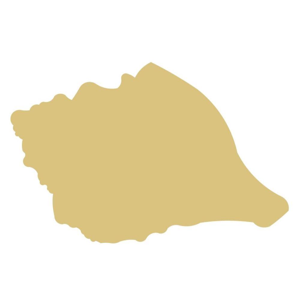 Basic Shape Seashell MDF Cutout Turritella Silhouette - Unfinished For DIY
