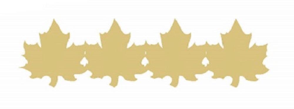 Basic Shape Maple Leaves MDF Cutout Autumn Leaf Border - Unfinished For DIY