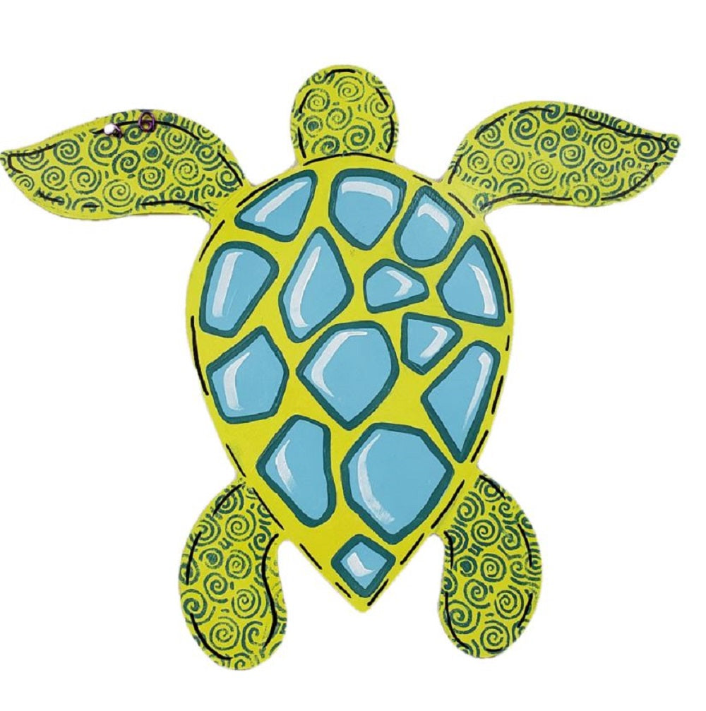 Basic Shape Sea Turtle MDF Cutout Silhouette Style 3 - Unfinished For DIY