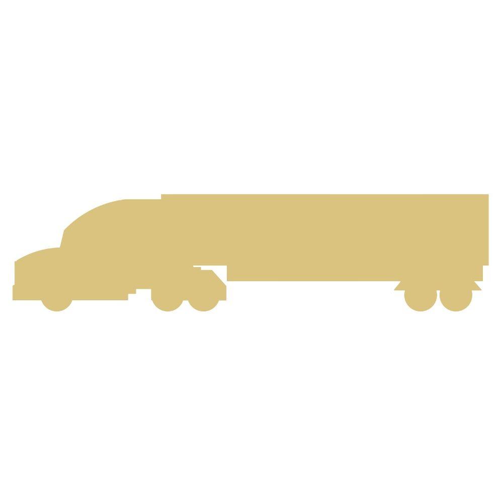 Basic Shape Tractor MDF Cutout Silhouette Style 1 - Unfinished For DIY