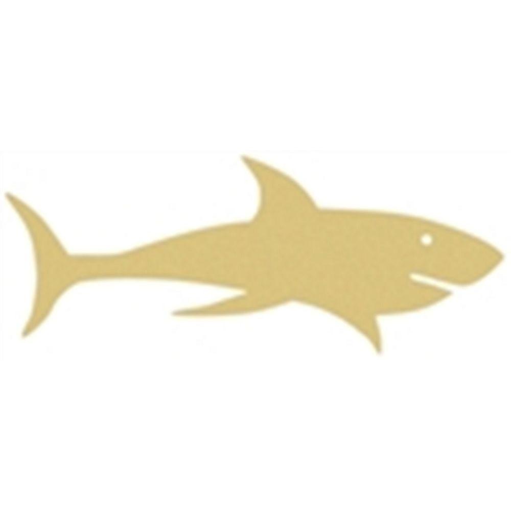 Basic Shape Classic Shark MDF Cutout Shark Silhouette - Unfinished For DIY