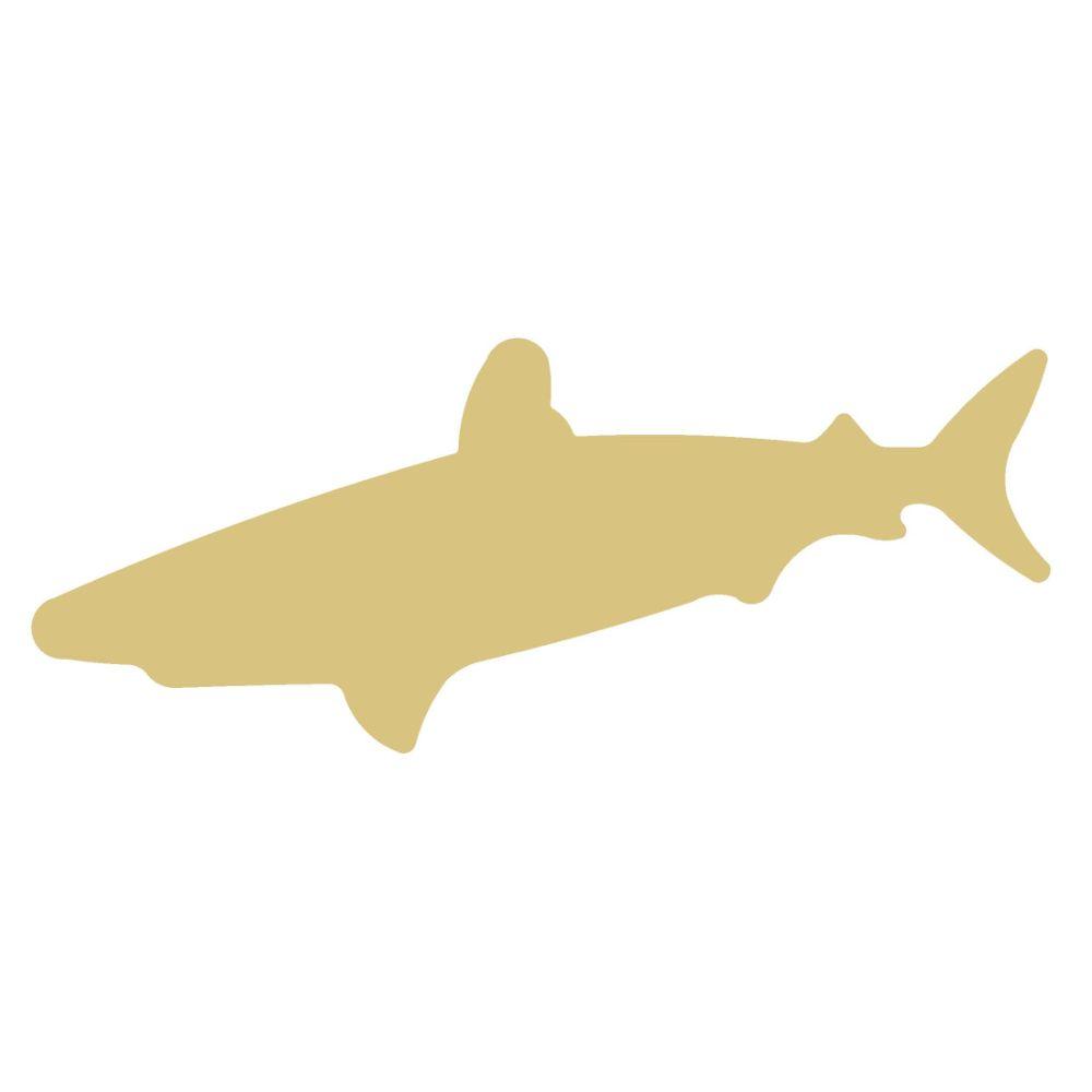 Basic Shape Shark MDF Cutout Silhouette Style 5 - Unfinished For DIY