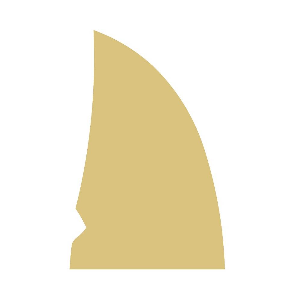 Basic Shape Shark Fin MDF Cutout Silhouette - Unfinished For DIY