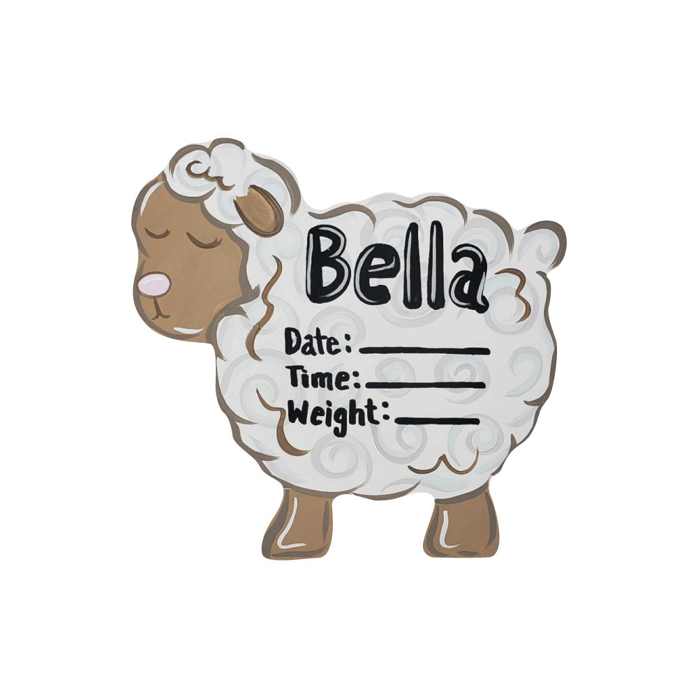 Basic Shape Sheep MDF Cutout Farm Animal Silhouette Style 1 - Unfinished For DIY
