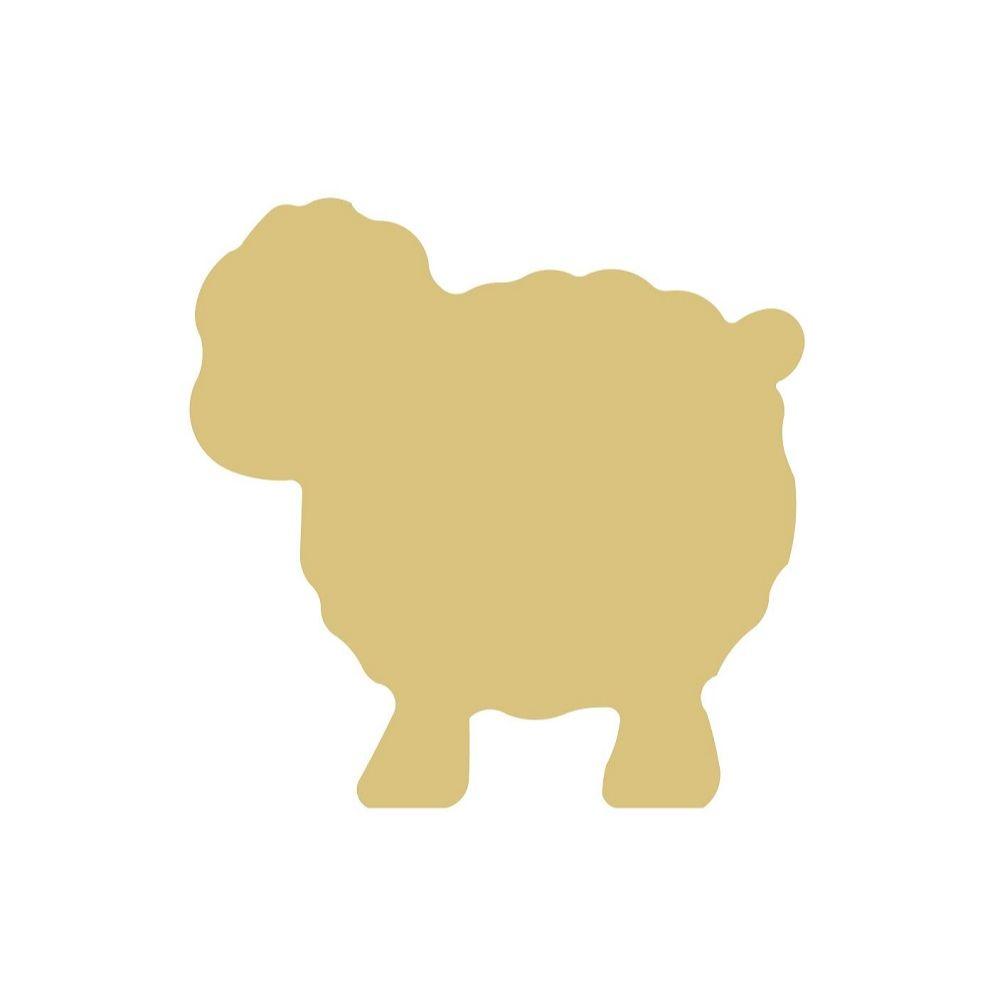 Basic Shape Sheep MDF Cutout Farm Animal Silhouette Style 1 - Unfinished For DIY