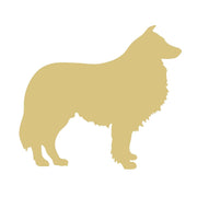 Basic Shape Sheltie MDF Cutout Silhouette - Unfinished For DIY