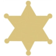 Basic Shape Sheriff Star MDF Cutout - Unfinished For DIY