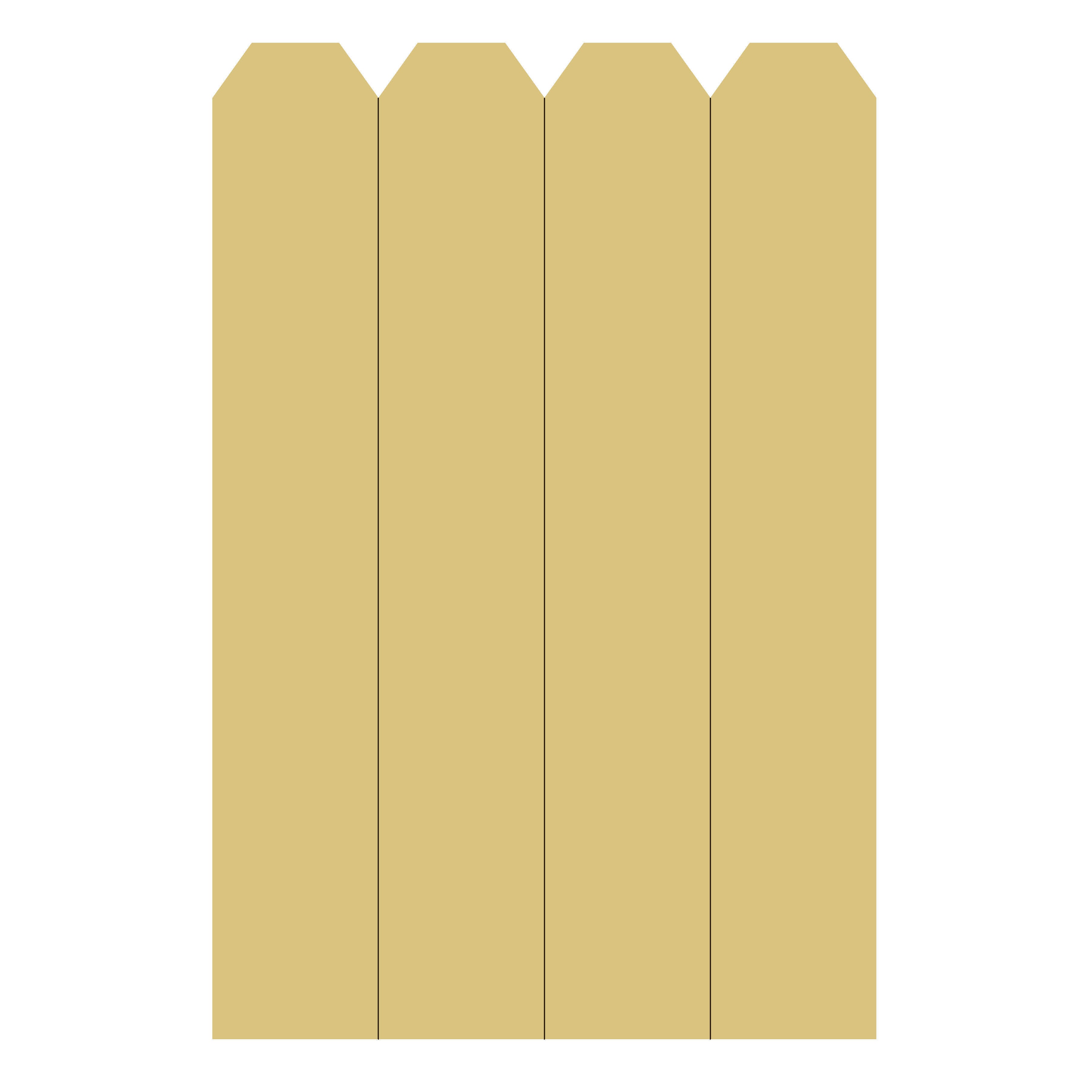 Design By Line Shiplap MDF Cutout Silhouette - Unfinished For DIY