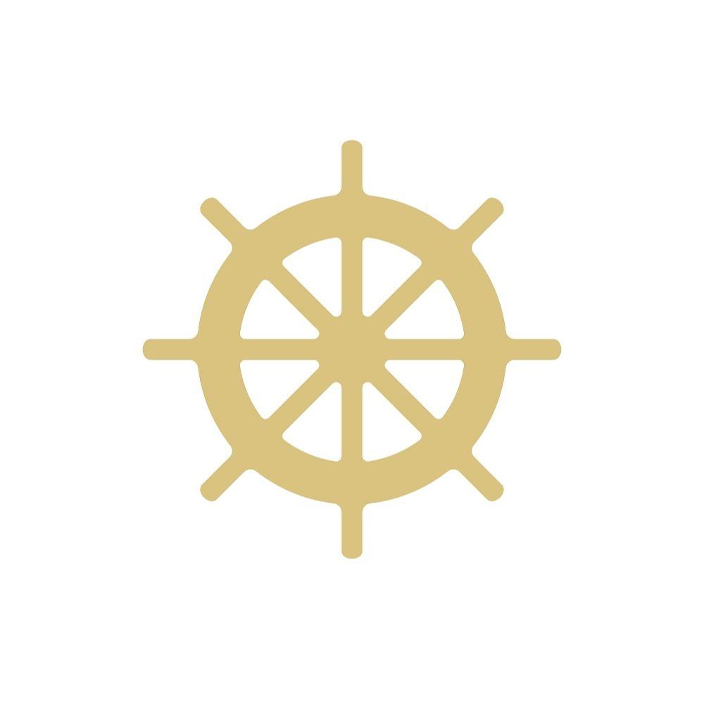 Basic Shape Ship Wheel MDF Cutout Silhouette Style 1 - Unfinished For DIY