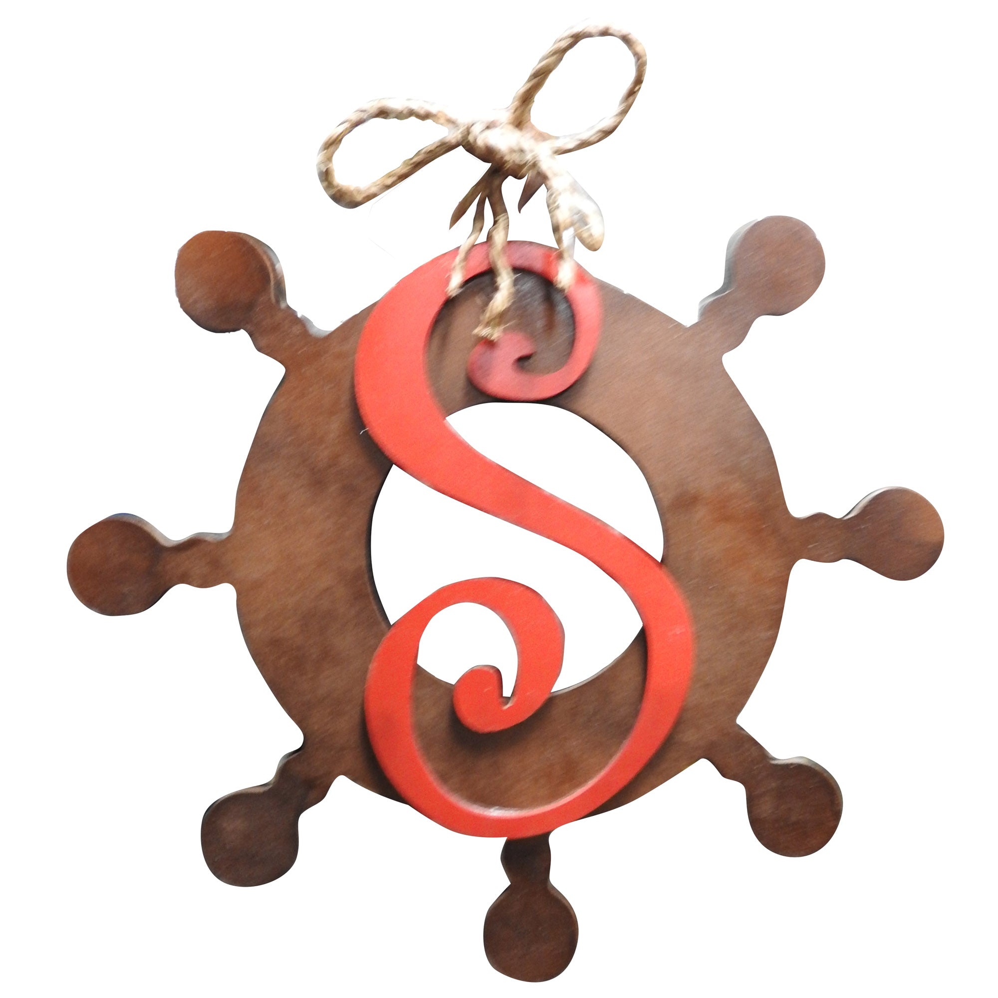 Basic Shape Ship Wheel MDF Cutout Silhouette Style 2 - Unfinished For DIY