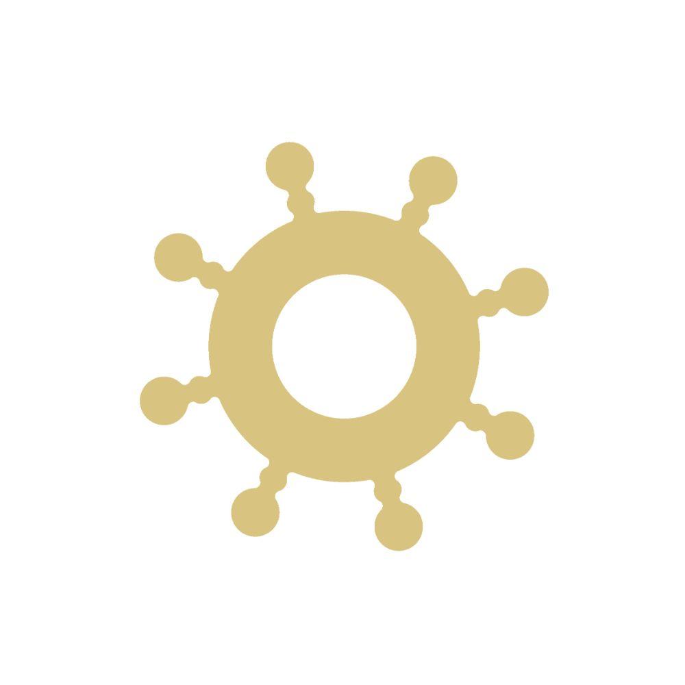 Basic Shape Ship Wheel MDF Cutout Silhouette Style 2 - Unfinished For DIY