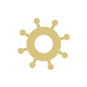 Basic Shape Ship Wheel MDF Cutout Silhouette Style 2 - Unfinished For DIY