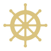 Basic Shape Ship Wheel MDF Cutout Silhouette Style 4 - Unfinished For DIY