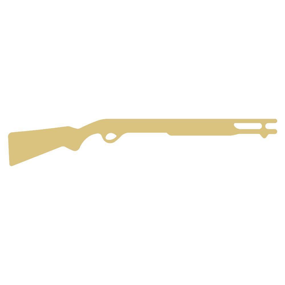 Basic Shape Shotgun MDF Cutout Silhouette - Unfinished For DIY