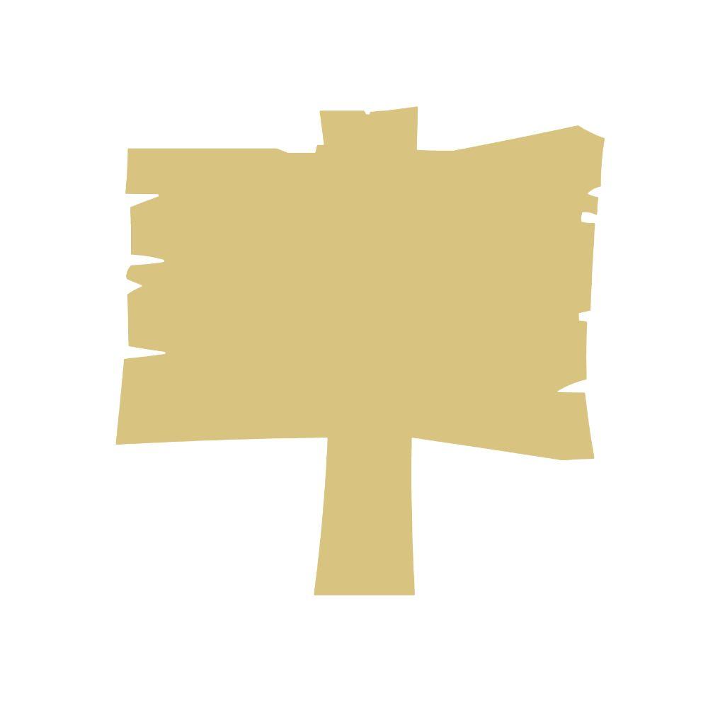 Basic Shape Post MDF Cutout Rustic Wall - Unfinished For DIY