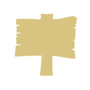 Basic Shape Post MDF Cutout Rustic Wall - Unfinished For DIY